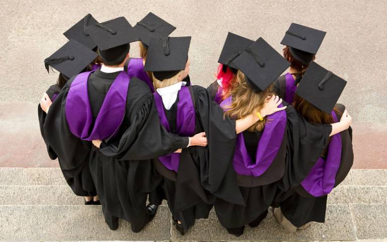 Graduates in robes
