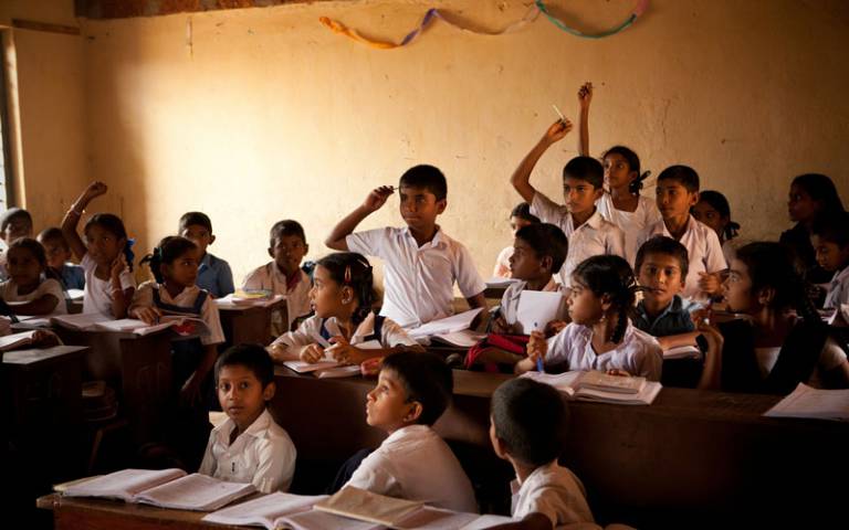 Indian children in classroom