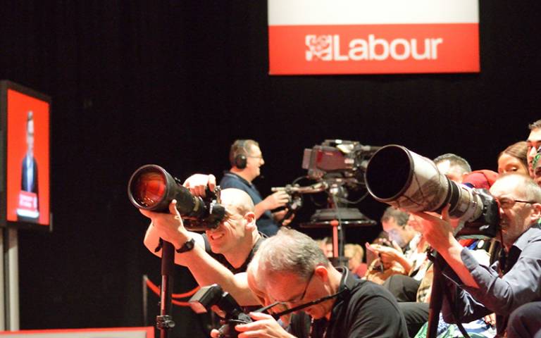 Media photographers at Labour Party conference (Photo by Rwendland, CC BY-SA 4.0)
