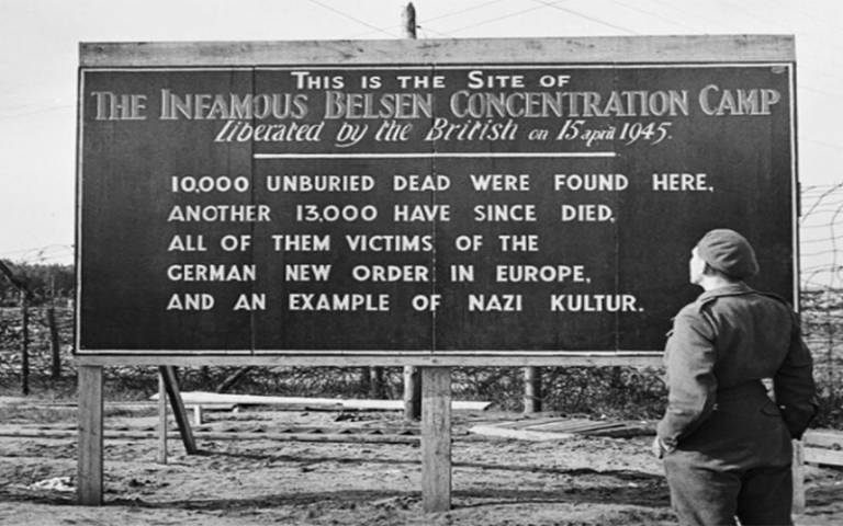 Liberation at Bergen-Belsen concentration camp. (Photo ref: BU9955 - Imperial War Museum)