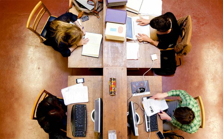 University students studying in the library. Image: Tony Slade for UCL Digital Media 