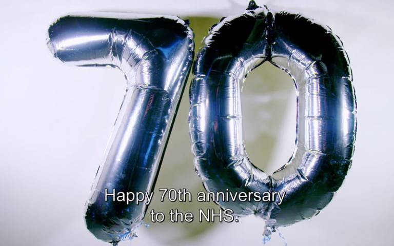 NHS at 70. Screenshot: UCL video.