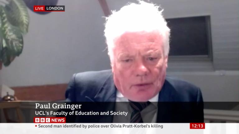 Honorary Research Associate Paul Grainger on BBC News (screenshot: BBC News)