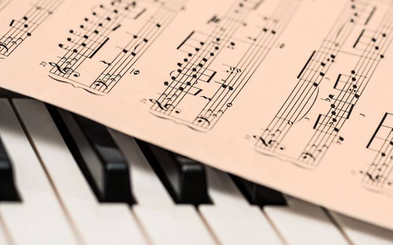 Piano music sheets