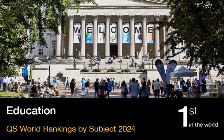 UCL IOE: world number 1 for Education in the QS World University Rankings by subject 2024