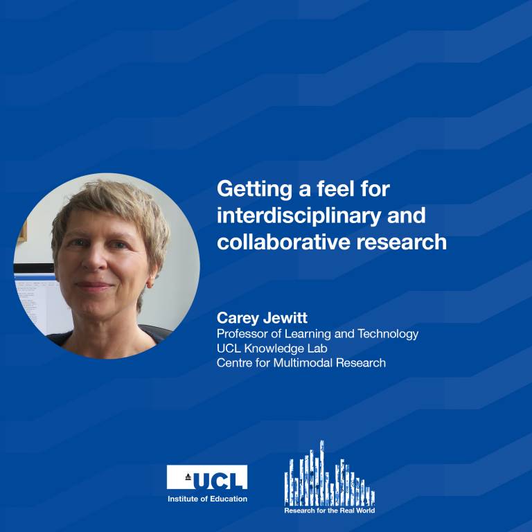 Professor Carey Jewitt, Research for the Real World podcast