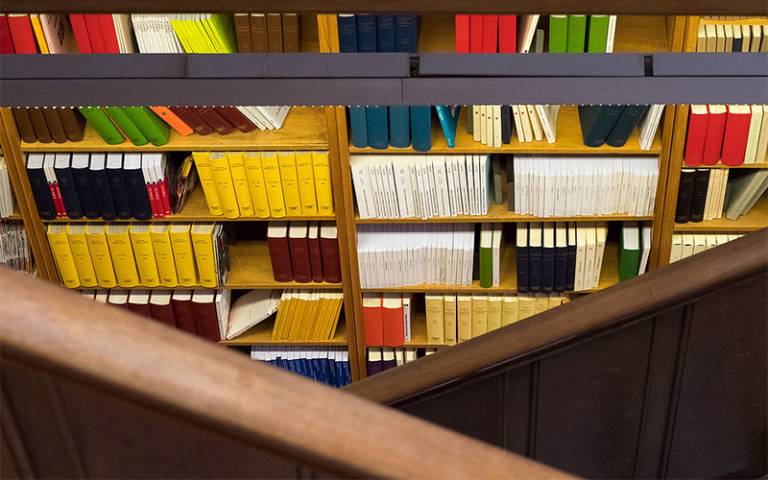 shelf of books - UCL Imagestore, Mary Hinkley