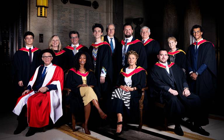 Sue Hallam and other Fellows at the 2023 graduation ceremony. Image credit: Frances Marshall for the Royal Academy of Music.