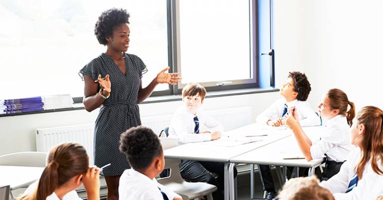A woman leading a class at school. (Photo: Getty Images / iStock) 