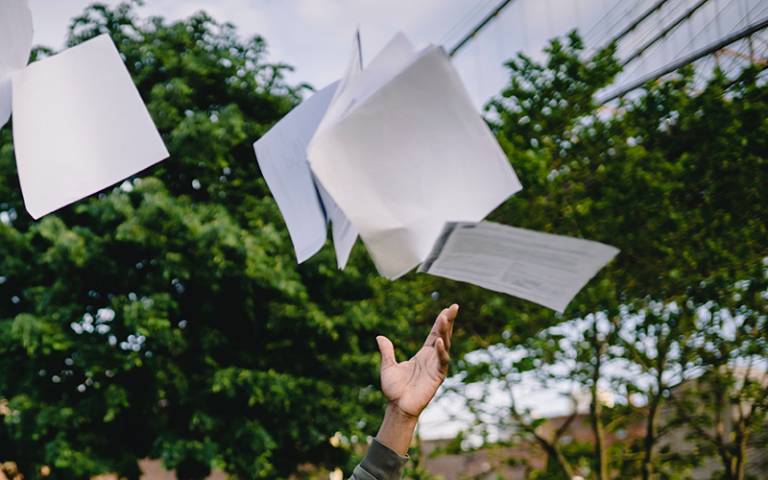 Papers thrown into the air (Photo: Ketut Subiyanto from Pexels)
