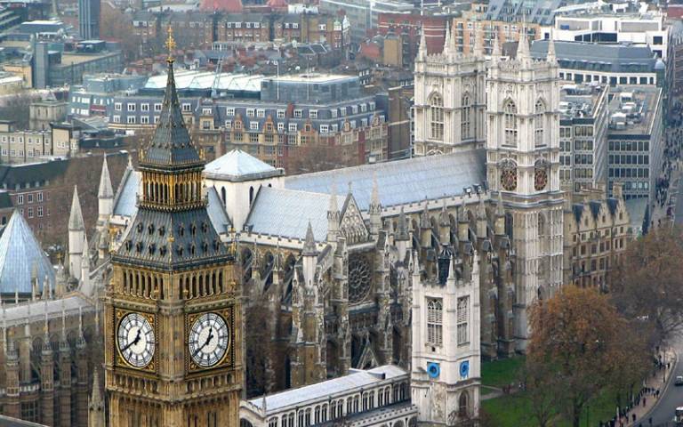 Aerial photo of Westminster Abbey