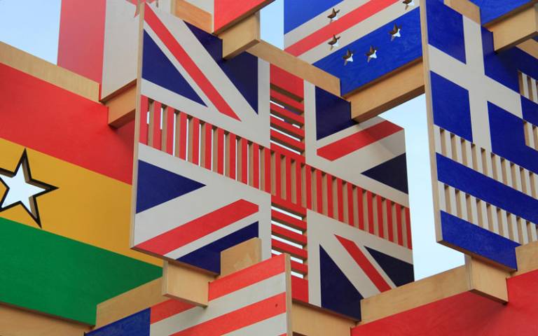 Wooden flags from around the world. Image: Karen Roe via Flickr (CC BY 2.0)