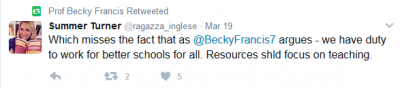 Becky Francis tweet GESF_3