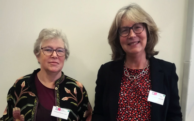 Professors Heather Joshi and Lorraine Dearden at the UKRI ESRC impact prize awards 2022