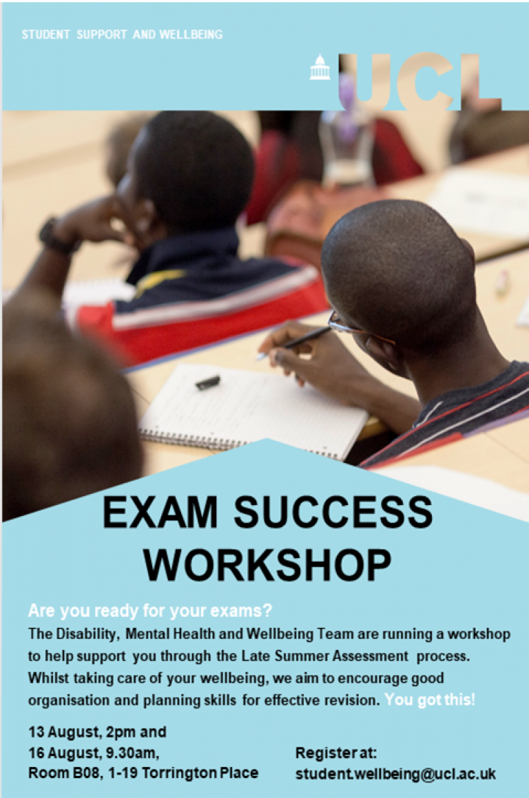 Exam Success Workshop. Are you ready for your exams? 