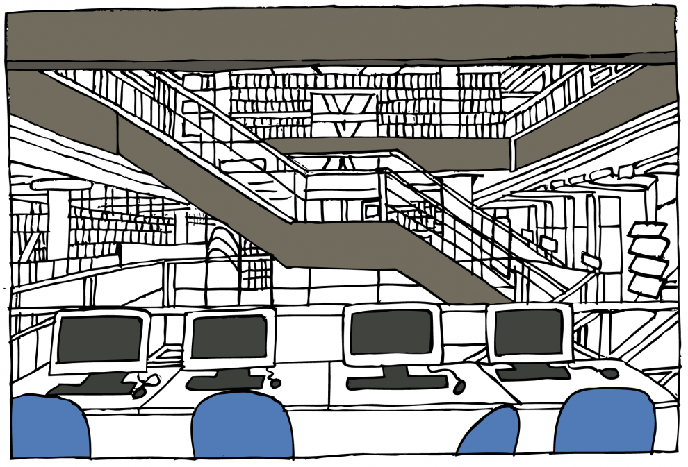 Drawing of IOE Library