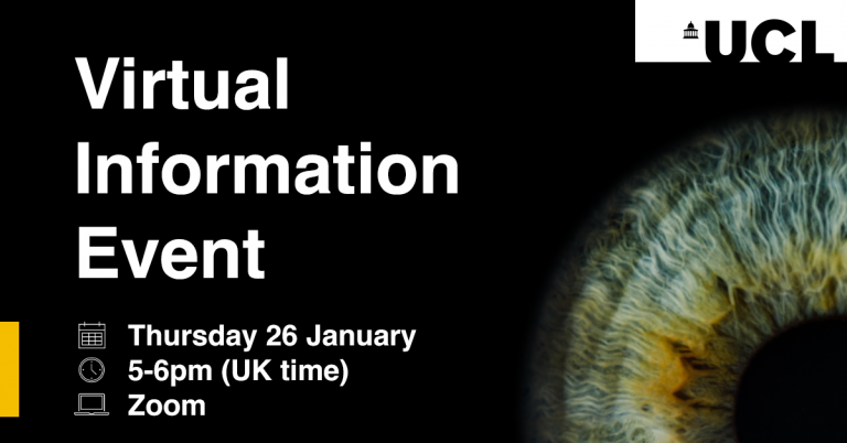 Virtual Information Event | Thursday 26 January | 5-6pm UK Time | Zoom
