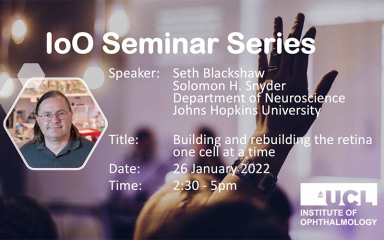 IoO Seminar Series banner with Seth Blackshaw