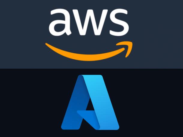 AWS Azure logos
