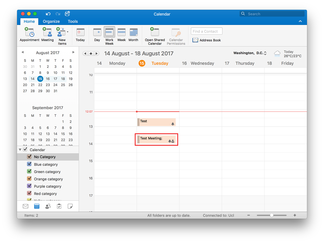 Create a meeting in Outlook 2016 for Mac Information Services