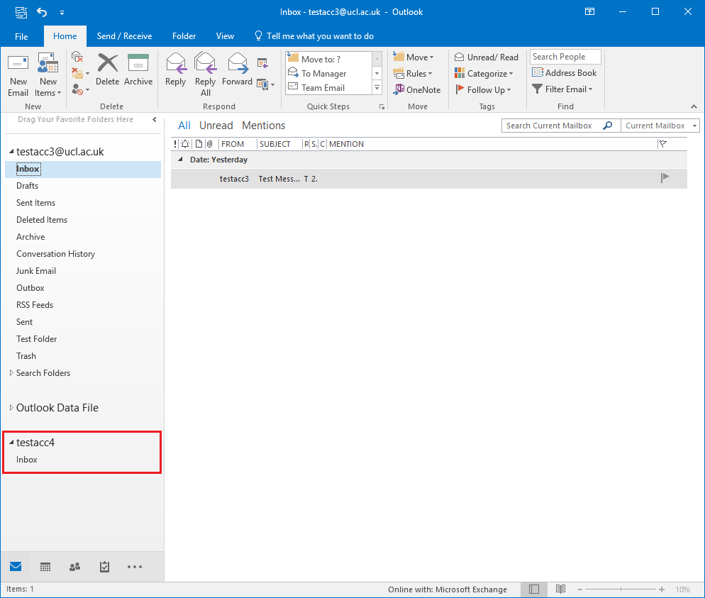 defile granske bord Opening a shared folder in Outlook 2016 for Windows | Information Services  Division - UCL – University College London