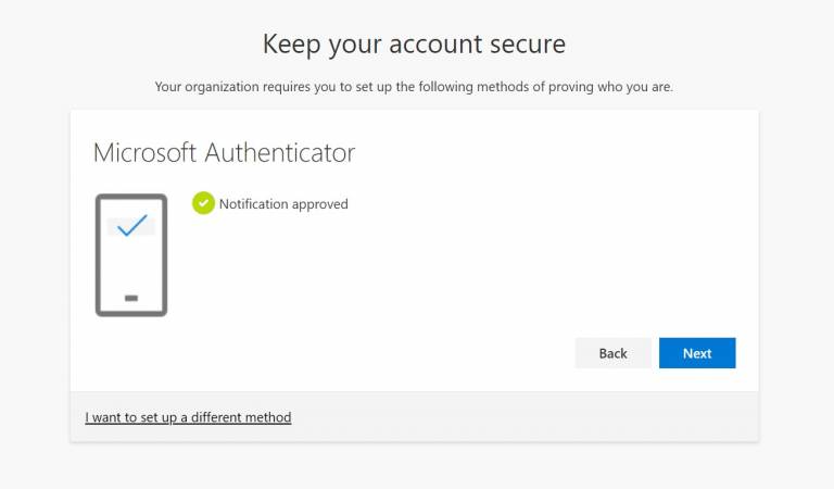 MS Authenticator: Notification approved