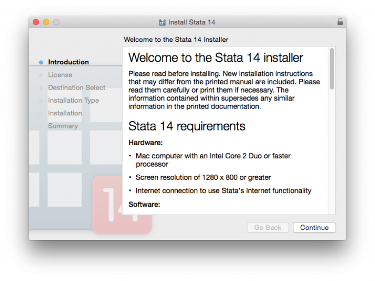 Stata requirements…