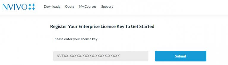 Enter Nvivo Enterprise License Key