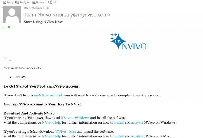 Start using Nnivo now email