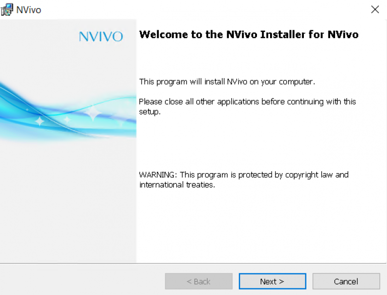 Welcome to Nvivo installer