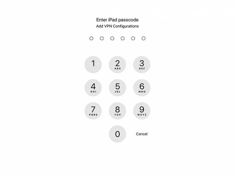 AnyConnect enter passcode to add VPN configurations