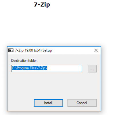 Choose where to save 7-Zip