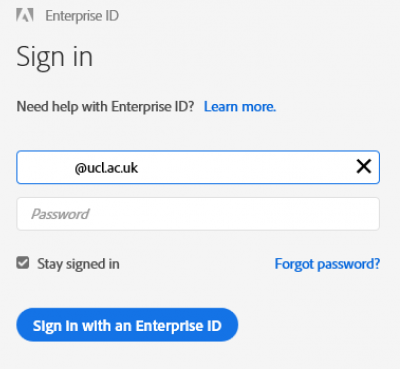Enterprise ID sign in