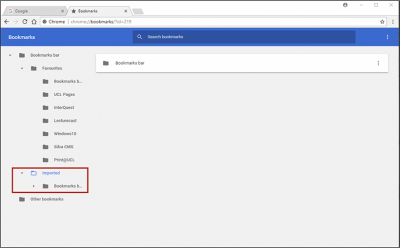 Restoring Chrome bookmarks step 6 screenshot