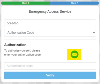 DSH Emergency access authorisation email