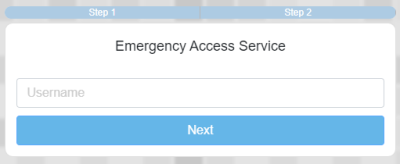 DSH Emergency access username