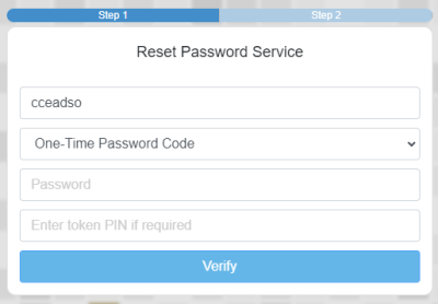 DSH reset password enter one-time password code