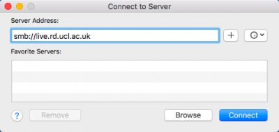 Connect to Server on MacOS Sierra