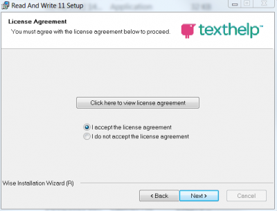 Read and Write Setup Wizard License Agreement…