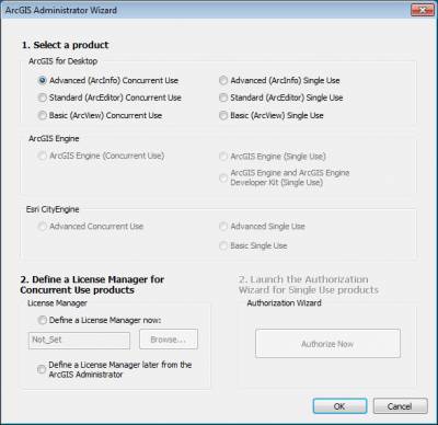 Select Advanced (ArcInfo) Concurrent Use…
