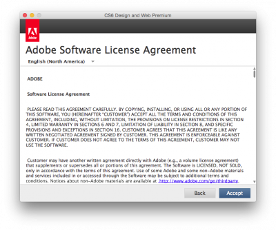 Adobe software agreement…