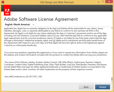 Adobe software agreement…
