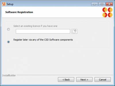 Register Later with Serial Key…