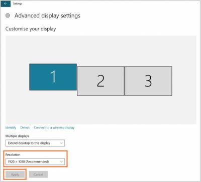 Desktop@UCL Windows 10 adjust resolution apply settings…