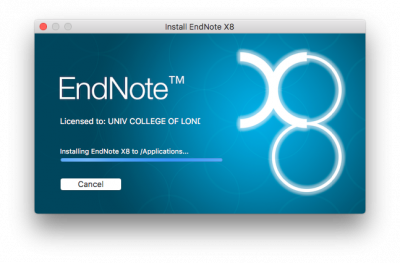 Installing Endnote…