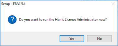 Run the Harris License Administrator Now…