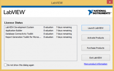 LabVIEW license status…
