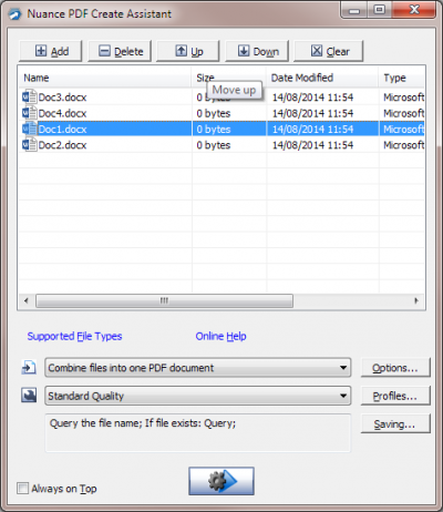 PDF Create Assistant window…