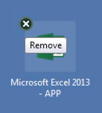 Removing an app on the Citrix Receiver screen…