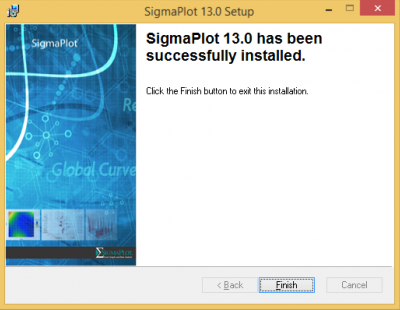 SigmaPlot has successfully installed…